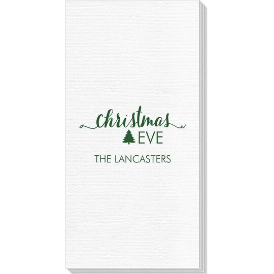 Elegant Christmas Eve Deville Guest Towels